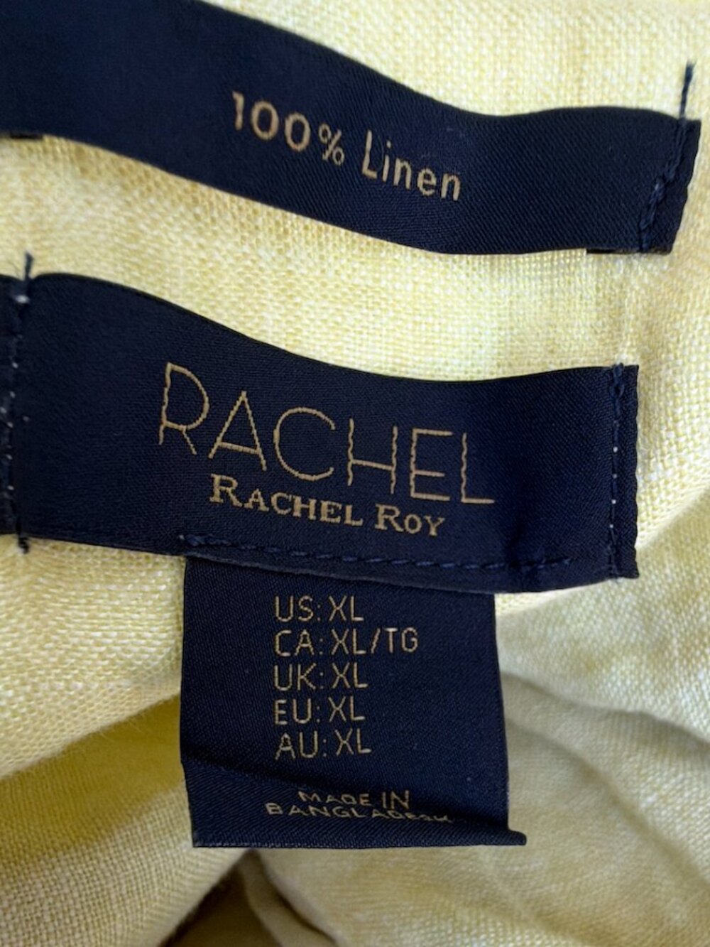 RACHEL Rachel Roy Linen Button Up Shirt Size XL Boxy Summer Vacation